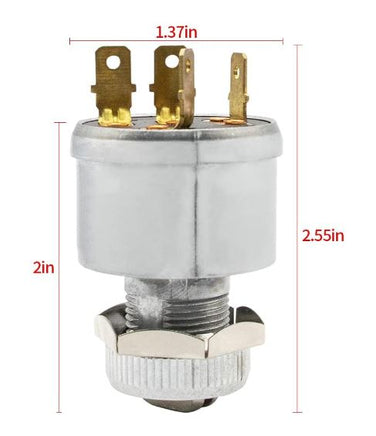 Unique Key Switch- 4 Terminal for EZGO TXT/Medalist Golf Carts 1996+ - 3 Guys Golf Carts