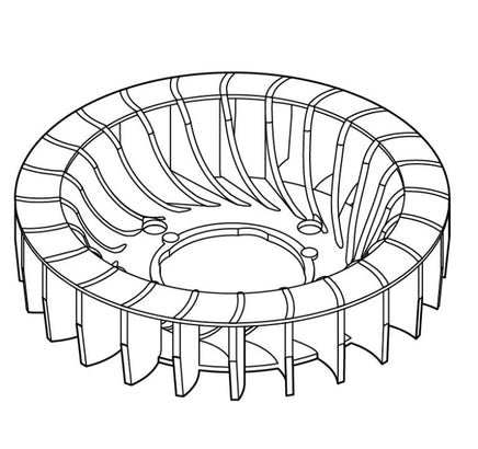Cooling Fan for Kawasaki Engine on EZGO RXV Golf Carts 2008+ - 3 Guys Golf Carts