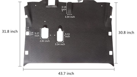 Full Floormat with Horn Hole and Cutouts for EZGO RXV Golf Carts 2008+ - 3 Guys Golf Carts