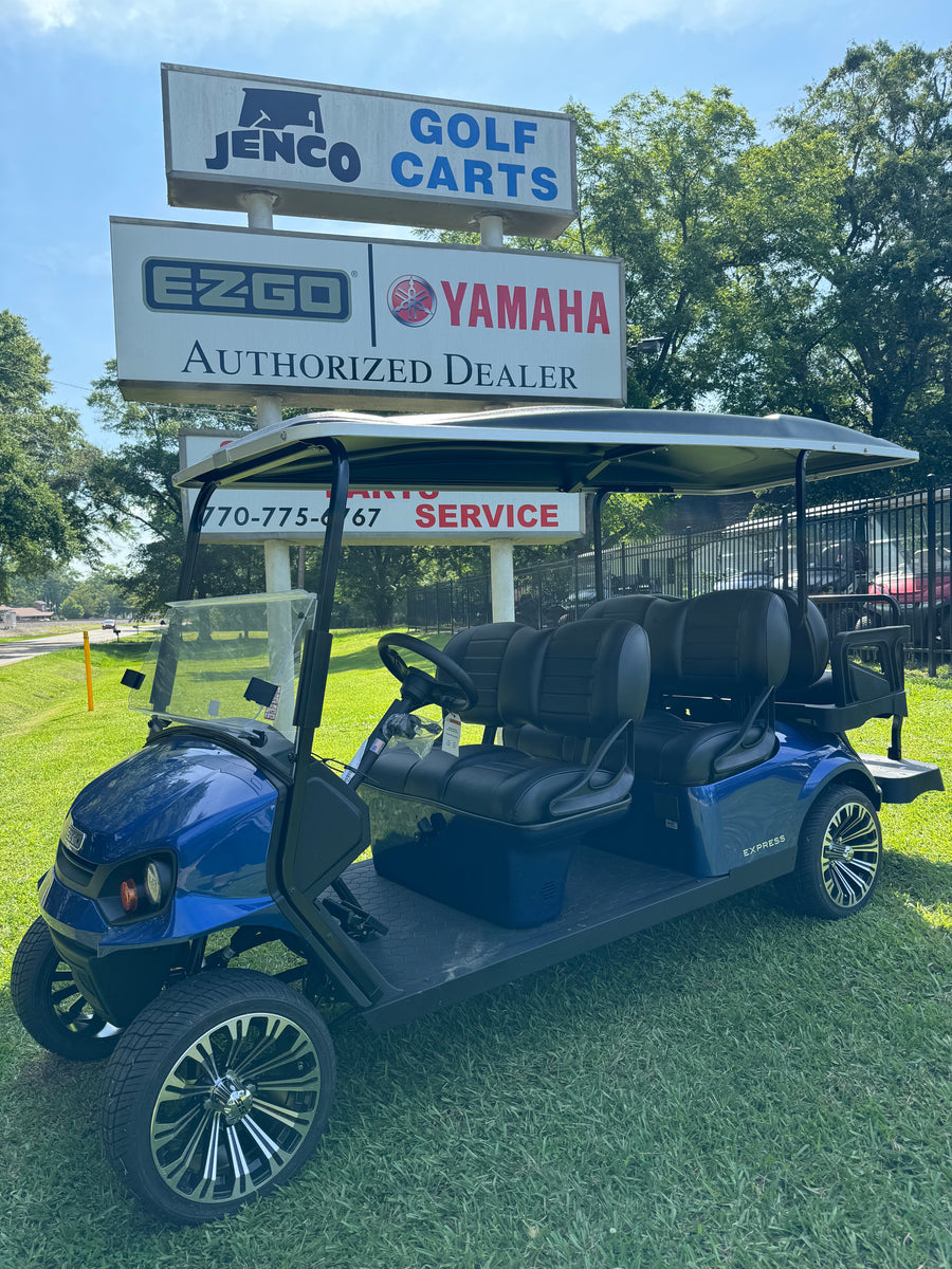 eRiNGo　0605 2025 EZGO EXPRESS S6 EFI BLUE SN:658518 | 3 Guys Golf Carts