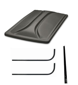 Universal 80" Graphite Extended Roof Kit for EZGO TXT Golf Carts - 3 Guys Golf Carts
