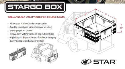 STARGO Box- Golf Cart Storage Caddie - 3 Guys Golf Carts