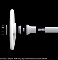 Golf Cart Steering Wheel- Carbon Fiber 13" Diameter - 3 Guys Golf Carts