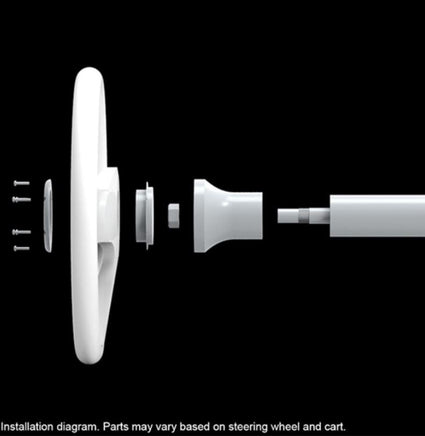 Golf Cart Steering Wheel- Carbon Fiber 13" Diameter - 3 Guys Golf Carts