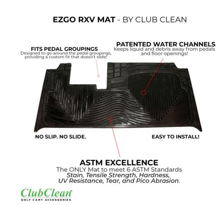 Floor Mat for EZGO RXV Golf Carts 2008+ - 3 Guys Golf Carts