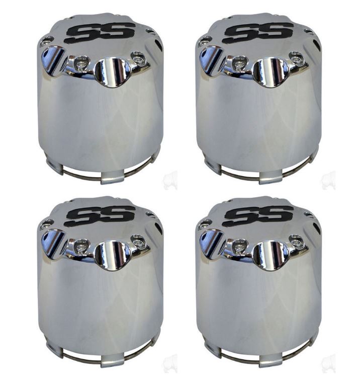 SS Center Cap & Standard Lug Nut Set for Club Car and EZGO Golf Carts