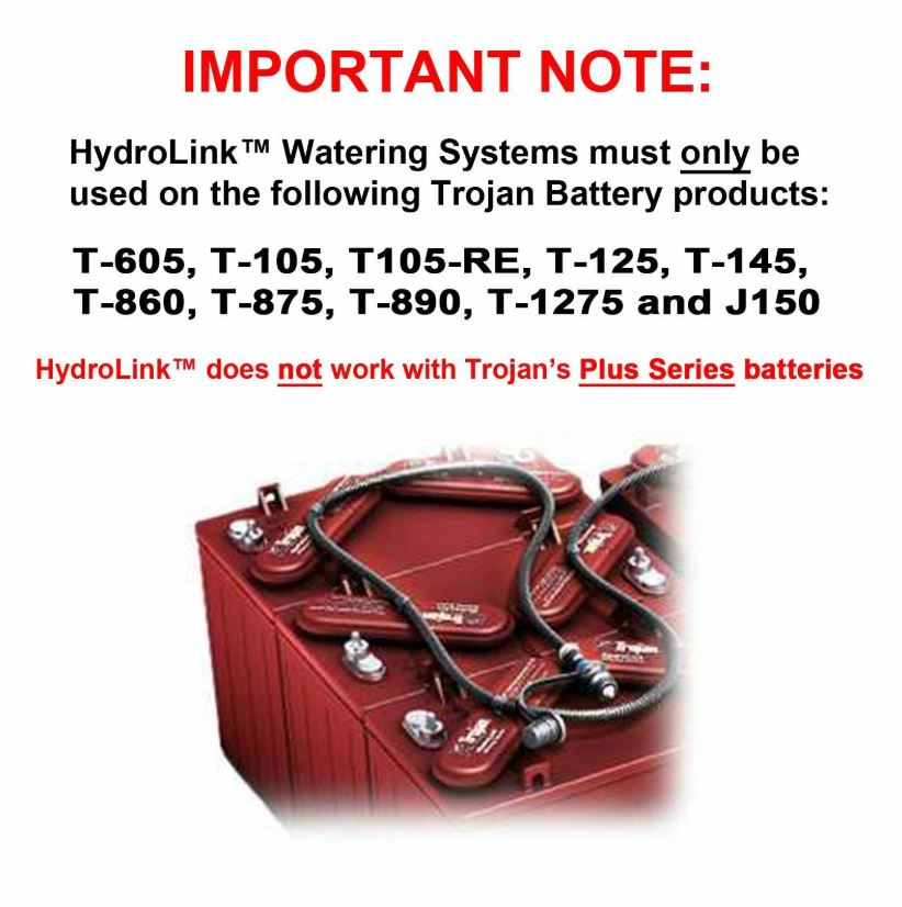 Trojan Battery Watering Kit for 48V Golf Carts with 6V or 12V Batteries Trojan Battery Watering Kit for 48V Golf Carts with 6V or 12V Batteries
