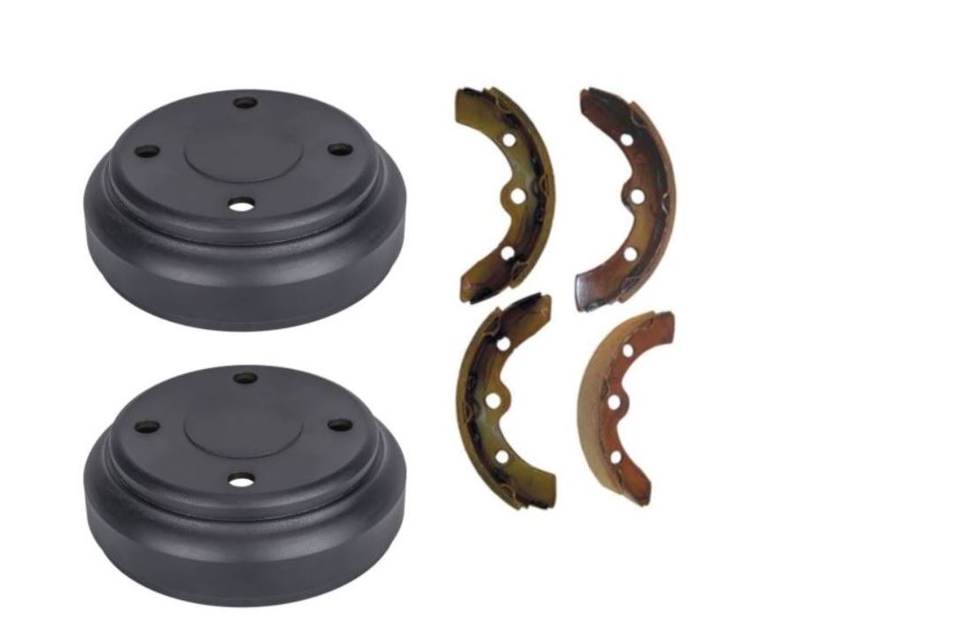 Rear Brake Shoes & Drums Set for Club Car DS and Precedent Golf Carts
