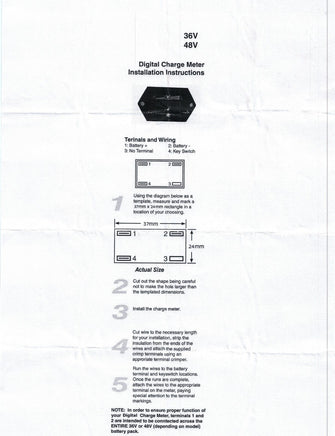 Battery Charge Meter- LED Display for 36V Golf Carts - 3 Guys Golf Carts