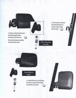 Side View Mirrors For Club Car, EZGO, Yamaha Golf Carts - 3 Guys Golf Carts