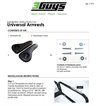 Black Arm Rests for Rear Seats for EZGO, Club Car & Yamaha Golf Carts