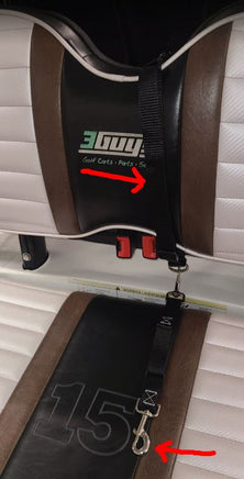 Dog/Puppy Seat Leash for Golf Cart - 3 Guys Golf Carts