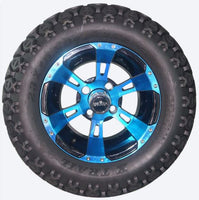 6" Lift Kit Combo with 12" Colossus Blue for Yamaha Drive II Electric Golf Carts