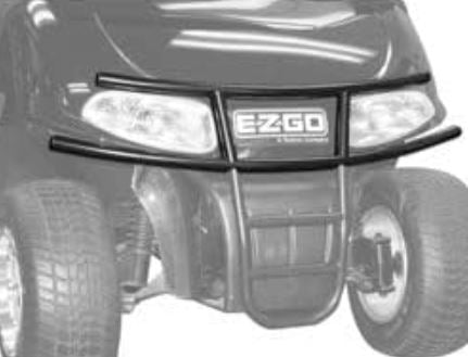 Front Upper Brush Guard Bumper- Black for EZGO RXV Golf Carts 2008-2023 - 3 Guys Golf Carts