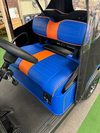 2021 EZGO RXV ORANGE/BLUE LITHIUM SN:615323 - 3 Guys Golf Carts