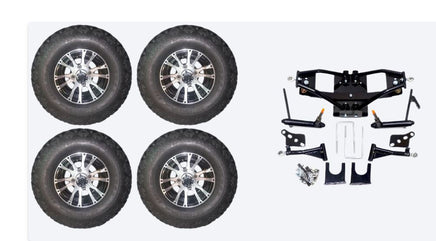 Lift Kit Combo with 10" Wolverine for Club Car DS Golf Carts 2004+ - 3 Guys Golf Carts