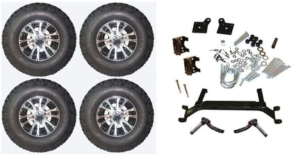 Lift Kit Combo with 10" Wolverine for EZGO TXT Golf Carts 2001+ - 3 Guys Golf Carts