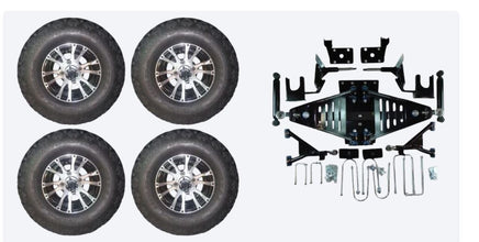 Lift Kit Combo with 10" Wolverine for EZGO RXV Golf Carts 2008-2013.5 - 3 Guys Golf Carts