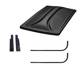 80" BLACK Extended Roof Kit for Club Car Precedent Golf Carts 2004+ - 3 Guys Golf Carts
