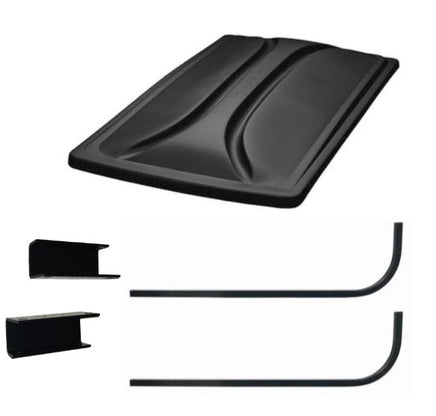 80" BLACK Extended Roof Kit for Club Car DS Golf Carts 1976-1999 - 3 Guys Golf Carts