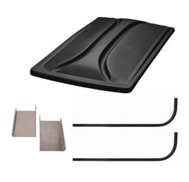 80" BLACK Extended Roof Kit for Club Car DS Golf Carts 2000+ - 3 Guys Golf Carts