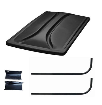 Universal 80" Black Extended Roof Kit for Yamaha G29/Drive & Drive II Golf Carts 2007+ - 3 Guys Golf Carts