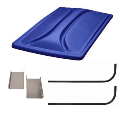 80" BLUE Extended Roof Kit for Club Car DS Golf Carts 2000+ - 3 Guys Golf Carts