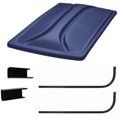 Universal 80" NAVY Extended Roof Kit for Club Car DS Golf Carts 1976-1999 - 3 Guys Golf Carts