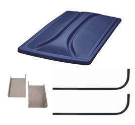 80" NAVY Extended Roof Kit for Club Car DS Golf Carts 2000+ - 3 Guys Golf Carts