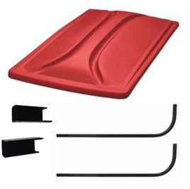 80" RED Extended Roof Kit for Club Car DS Golf Carts 1976-1999 - 3 Guys Golf Carts