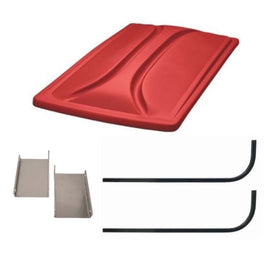 80" RED Extended Roof Kit for Club Car DS Golf Carts 2000+ - 3 Guys Golf Carts