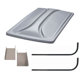 80" SILVER Extended Roof Kit for Club Car DS Golf Carts 2000+ - 3 Guys Golf Carts