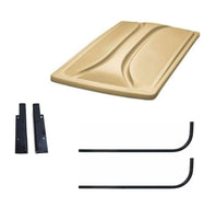 80" TAN Extended Roof Kit for Club Car Precedent Golf Carts 2004+ - 3 Guys Golf Carts