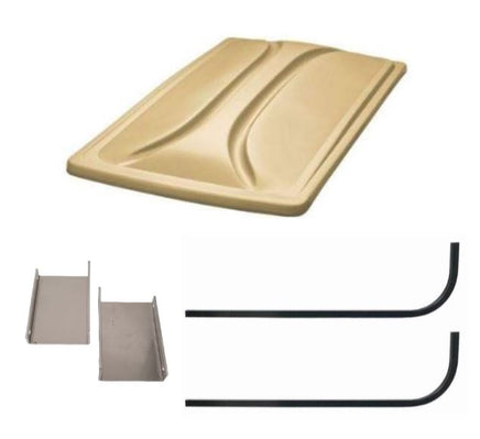 80" TAN Extended Roof Kit for Club Car DS Golf Carts 2000+ - 3 Guys Golf Carts