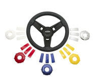 Gussi Model 13 Black/White Steering Wheel for Advanced EV1 Golf Carts - 3 Guys Golf Carts