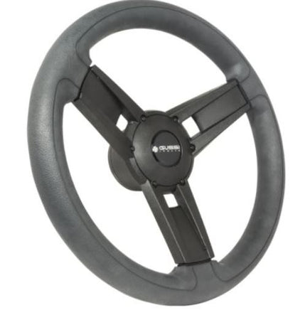 Gussi Model 13 Black/Carbon Fiber Steering Wheel for Advanced EV1 Golf Carts - 3 Guys Golf Carts