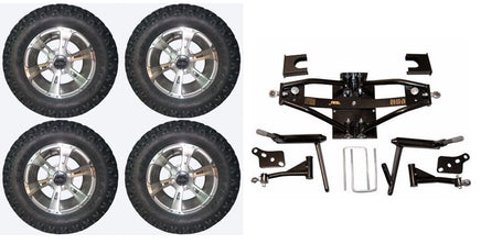 6" Lift Kit Combo with 12" Dirty Harry for Club Car DS Golf Carts 1984-2003 - 3 Guys Golf Carts