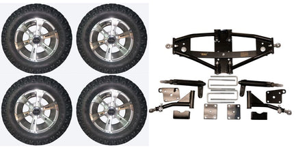 Lift Kit Combo for Club Car Precedent Golf Carts with 12" Dirty Harry - 3 Guys Golf Carts