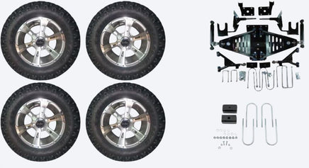 Lift Kit Combo with 12" Dirty Harry for EZGO RXV Electric Golf Carts 2015+ - 3 Guys Golf Carts