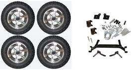 Lift Kit Combo with 12" Dirty Harry for EZGO TXT Golf Carts 2001+ - 3 Guys Golf Carts