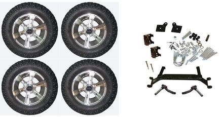 Lift Kit Combo with 12" Dirty Harry for EZGO TXT Golf Carts 2001+ - 3 Guys Golf Carts