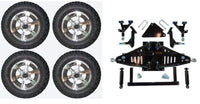 6" Lift Kit Combo with 12" Dirty Harry for Yamaha Drive II Electric Golf Carts - 3 Guys Golf Carts
