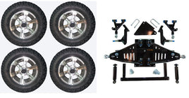 6" Lift Kit Combo with 12" Dirty Harry for Yamaha Drive II Electric Golf Carts - 3 Guys Golf Carts