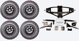 Lift Kit Combo for Club Car Precedent Golf Carts with 10" Vegas Black - 3 Guys Golf Carts