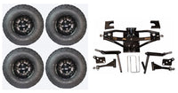 Lift Kit Combo with 10" Vampire Black 22x11-10 for Club Car DS Golf Carts 1984-2003 - 3 Guys Golf Carts