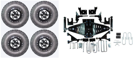 Lift Kit Combo with 10" Werewolf for EZGO RXV Electric Golf Carts 2015+ - 3 Guys Golf Carts