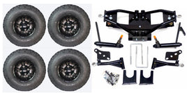 Lift Kit Combo with 10" Vampire Black for Club Car DS Golf Carts 2004+ - 3 Guys Golf Carts
