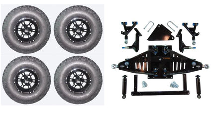 6" Lift Kit Combo with 10" Werewolf for Yamaha Drive II Electric Golf Carts - 3 Guys Golf Carts