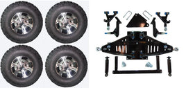 6" Lift Kit Combo with 10" Colossus for Yamaha Drive II Electric Golf Carts - 3 Guys Golf Carts