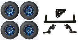 6" Lift Kit Combo with 10" Vegas Blue for Yamaha G29/Drive Golf Carts 07-16